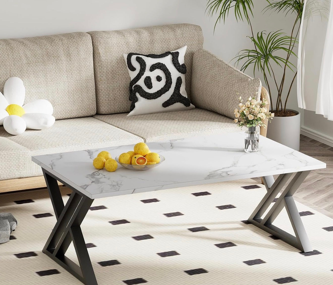 Modern Faux Marble coffee Table