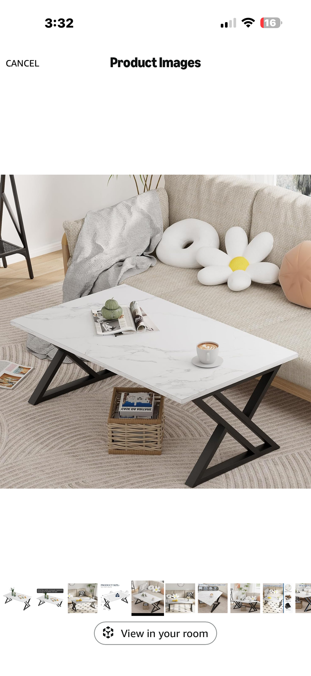 Modern Faux Marble coffee Table