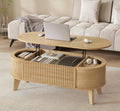 Fluted Lift Top Coffee Table for Living Room