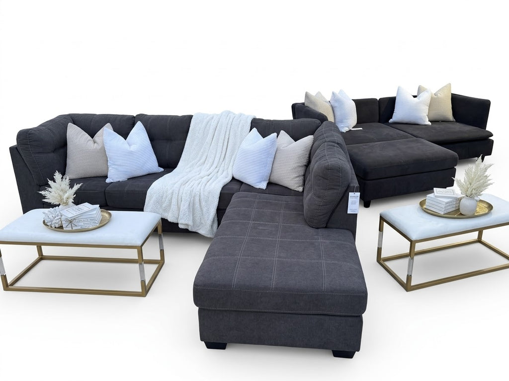 Ashley 2 piece gray Sectional ( refurbished)