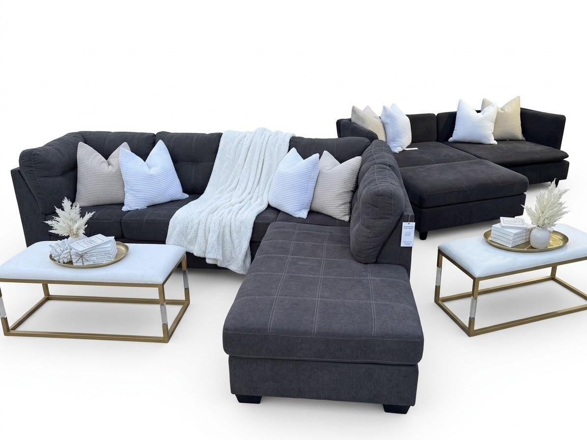 Ashley 2 piece gray Sectional ( refurbished)