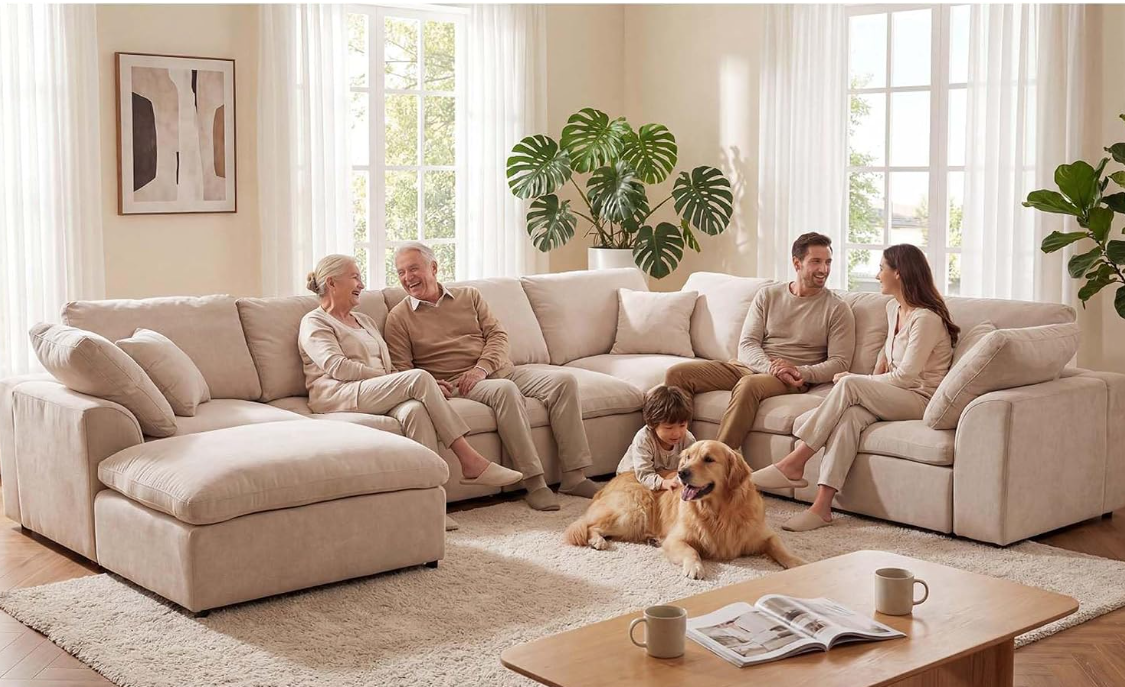 Oversized Modular Sectional Cloud Sofa