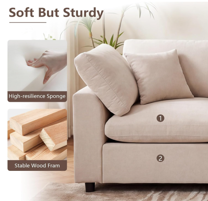 Oversized Modular Sectional Cloud Sofa